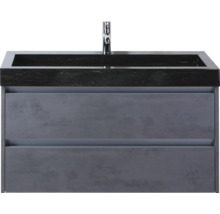 Meuble sous-lavabo avec deux tiroirs et robinet