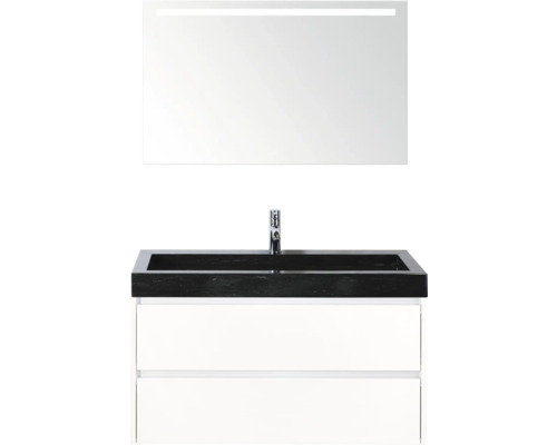 Combinaison de lavabo avec miroir et meuble sous-vasque