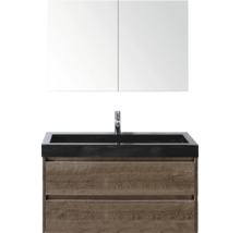 Combinaison de lavabo avec lavabo, robinet et armoire de toilette