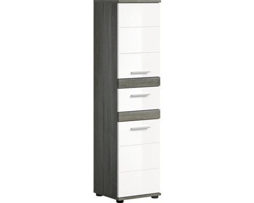 Armoire midi Blake lxhxp 35x137x31 cm couleur de façade blanc haute brillance Armoire midi Blake lxhxp 35x137x31 cm couleur de façade blanc haute brillance