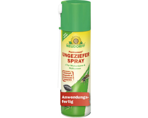 Neudorff Permanent Ungezieferspray pour lutter contre les parasites dans les espaces de vie et les poubelles