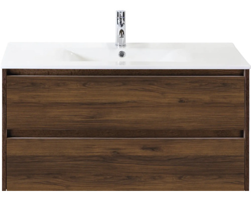 Meuble sous-vasque avec lavabo et robinet