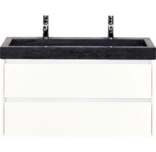 Meuble-lavabo avec deux tiroirs et lavabo à poser