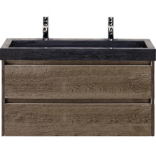 Meuble sous-lavabo avec deux tiroirs et lavabo à poser