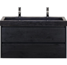 Meuble sous-lavabo avec deux tiroirs et lavabo intégré