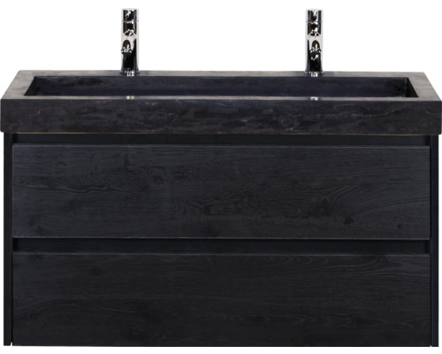 Meuble sous-lavabo avec deux tiroirs et lavabo intégré