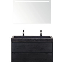 Meuble-lavabo avec miroir et deux tiroirs