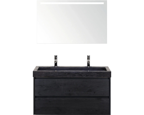 Meuble-lavabo avec miroir et deux tiroirs