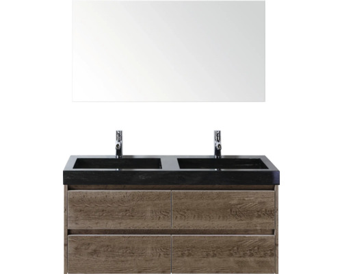 Meuble-lavabo avec double vasque et miroir pour la salle de bain