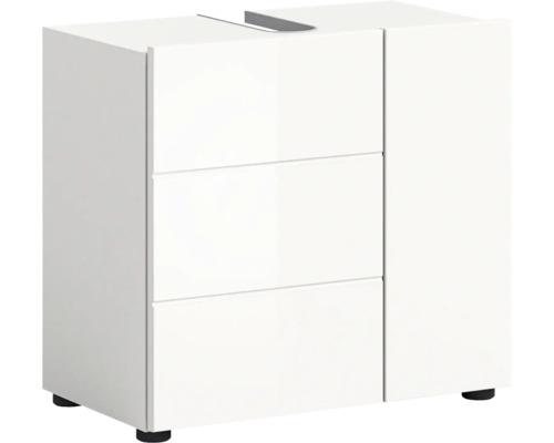 Meuble sous lavabo Vira lxhxp 60x56x32 cm couleur de façade blanc haute brillance Meuble sous lavabo Vira lxhxp 60x56x32 cm couleur de façade blanc haute brillance
