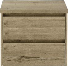 Table de chevet avec deux tiroirs en décor bois