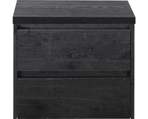 Table de chevet en bois avec deux tiroirs