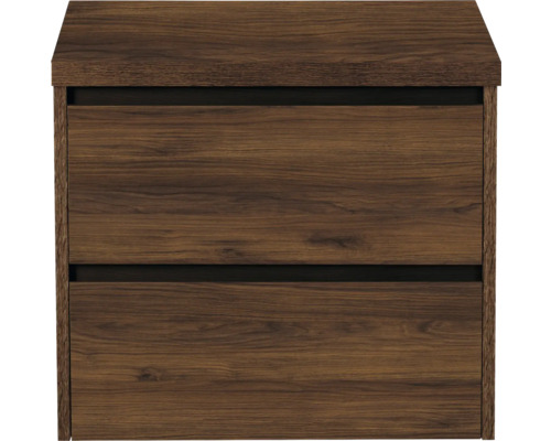 Table de chevet en bois avec deux tiroirs