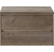 Meuble sous-lavabo en bois avec deux tiroirs