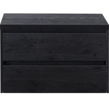 Table de chevet avec deux tiroirs en bois