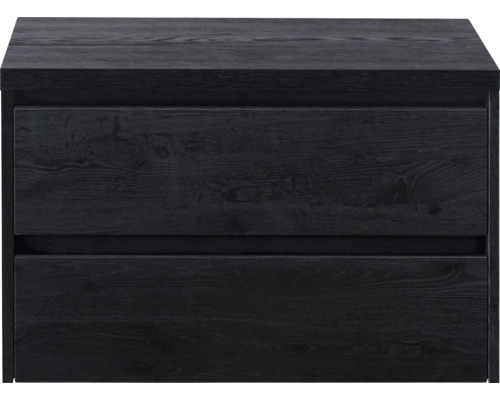 Table de chevet avec deux tiroirs en bois