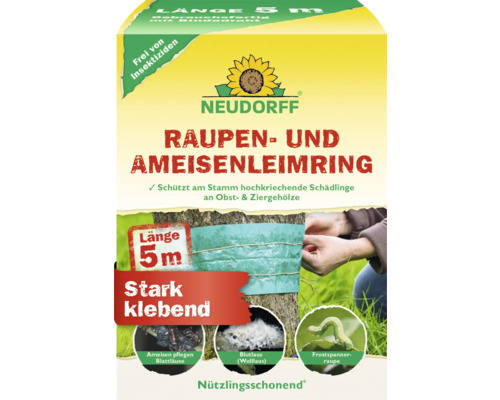 Anneau adhésif contre les chenilles et les fourmis Neudorff, 5 m Anneau de glu contre les chenilles et les fourmis Neudorff pour protéger les arbres fruitiers et ornementaux