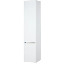 Armoire haute blanche à deux portes pour salle de bain