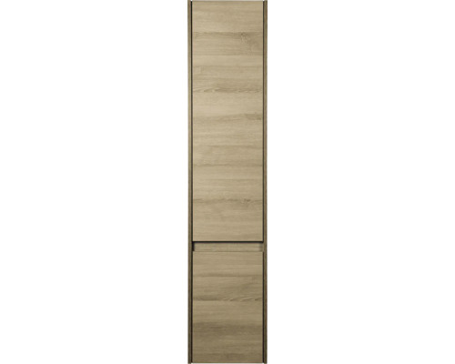 Armoire haute Sanox Dante lxhxp 35 x 160 x 35 cm couleau de façade chêne naturel Armoire haute avec deux portes au design bois pour salle de bain