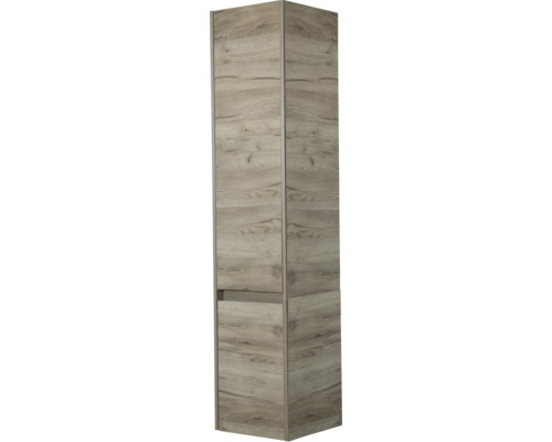Armoire haute de salle de bain avec motif bois