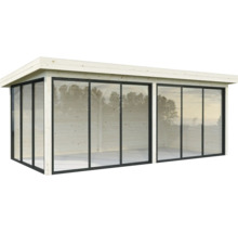 Pavillon de jardin avec façade en verre