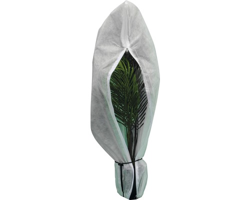 Couvercle de protection hivernale avec fermeture éclair et cordon 250x250x300 cm blanc Housse de protection pour plantes avec fermeture éclair