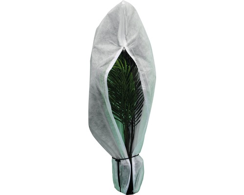 Couvercle de protection hivernale avec fermeture éclair et cordon 150x150x200 cm blanc Housse de protection pour plantes avec fermeture éclair pour protéger les plantes en hiver