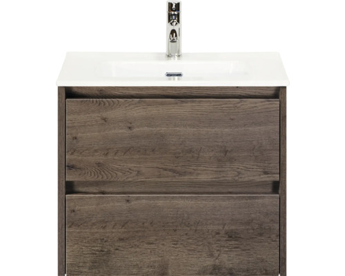 Waschtischunterschrank mit zwei Schubladen und Waschbecken