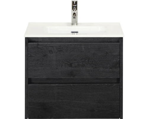 Meuble sous-lavabo avec deux tiroirs et lavabo