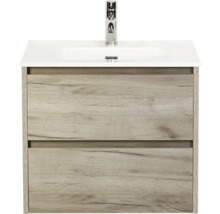 Meuble sous-lavabo avec deux tiroirs et robinetterie