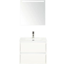 Meuble sous-vasque avec lavabo et miroir avec éclairage