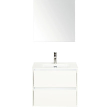 Meuble-lavabo avec meuble bas et miroir pour la salle de bain