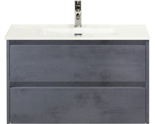 Meuble-lavabo avec deux tiroirs et robinet