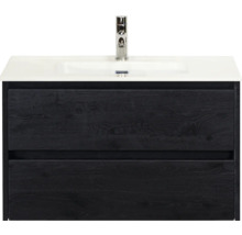 Meuble sous-lavabo avec deux tiroirs et lavabo à poser