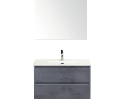 Waschtisch mit Unterschrank und Spiegel für das Badezimmer