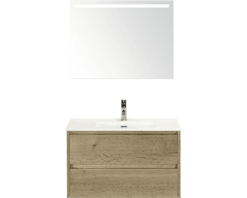 Waschtischkombination mit Spiegel und Unterschrank