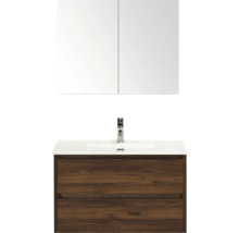 Waschtisch mit Spiegel, Waschbecken und Unterschrank