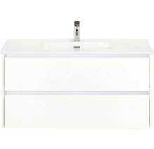 Meuble sous-lavabo avec deux tiroirs et robinet