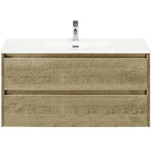 Meuble sous-lavabo avec deux tiroirs et lavabo