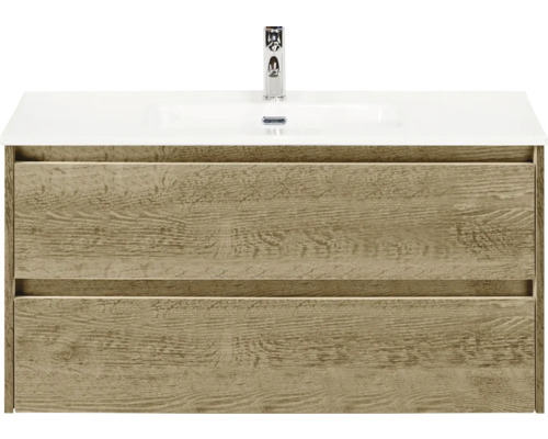 Meuble sous-lavabo avec deux tiroirs et lavabo