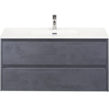 Meuble sous-lavabo avec deux tiroirs et lavabo à poser