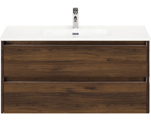 Meuble sous-lavabo avec deux tiroirs et lavabo à poser