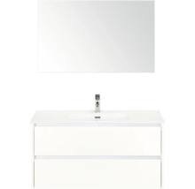 Meuble-lavabo avec miroir et deux tiroirs