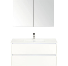 Meuble-lavabo avec armoire de toilette et lavabo