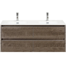 Meuble-lavabo avec deux lavabos et quatre tiroirs