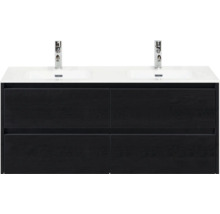 Meuble sous-lavabo avec deux lavabos et quatre tiroirs