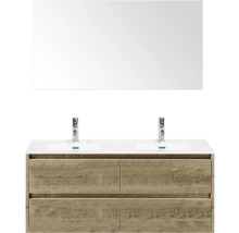 Ensemble de meubles de salle de bains avec meuble-lavabo, lavabo et miroir