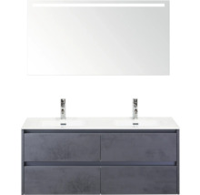 Ensemble de meubles de salle de bains avec meuble sous-lavabo, lavabo et miroir