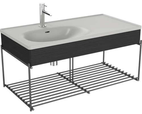 Waschbecken mit Ablagegitter VitrA Equal BxHxT 102.5x46.7x52 cm Frontfarbe ulme 66061 Waschtisch mit Unterschrank und Ablage