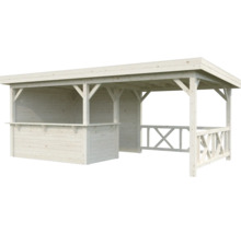 Pavillon en bois avec comptoir et rambarde